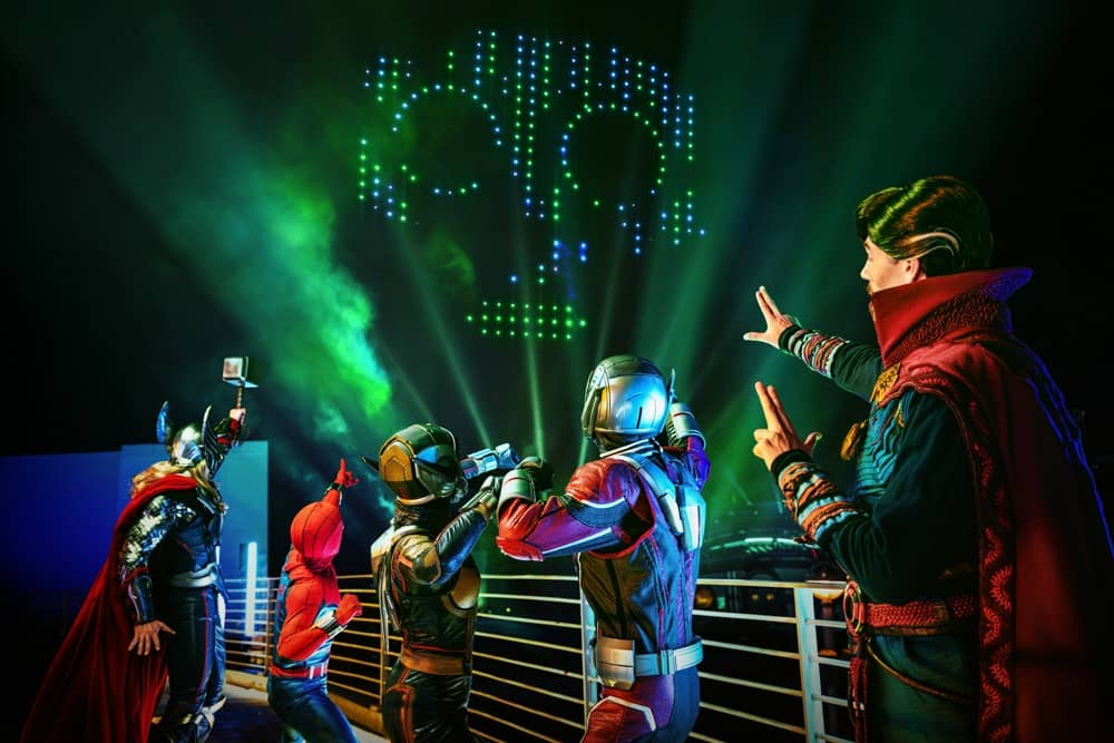 Hong Kong Disneyland Resort Marvel Season of Super Heroes Find Your Super Power Battle in the Sky Drone