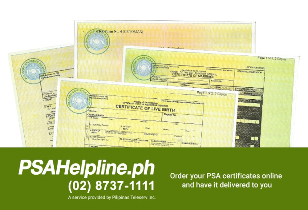 PSAHelpline Order your PSA certificates online and have it delivered to you