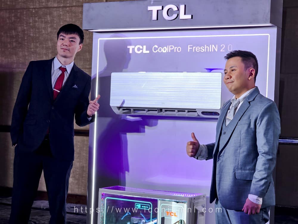 TCL FreshIN Fresh Aircon TCL PH Product Manager for Air Solutions Technologies Mr Bert Cheung and Sales Director for Business Development and Diversified Products Mr Jay Guanzon