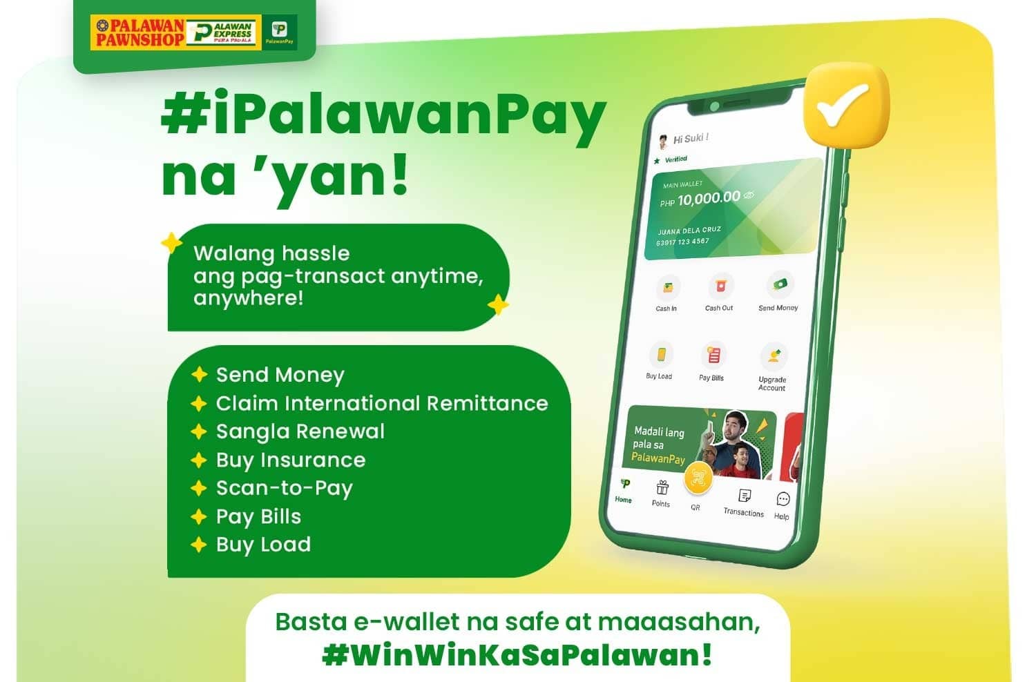 Fast affordable and hassle free transactions IPalawanPay na yan