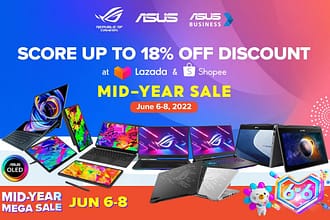 Enjoy as much as P18000 off on select ASUS and ROG laptops during 6.6 mid year sale
