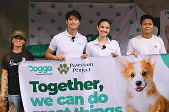 Pawssion Project volunteer Mikael Daez and Megan Young Doggo CEO Kurt Cheng