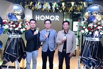 HONOR Philippines GTM Manager Steven Yan Country Manager Sean Yuan and Vice President Stephen Cheng opens HONOR HQ in PH