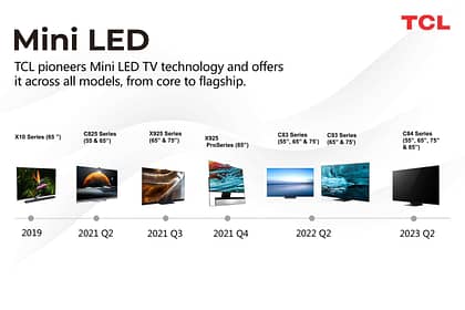 TCL pioneers Mini LED TV technology and offers it across all models scaled