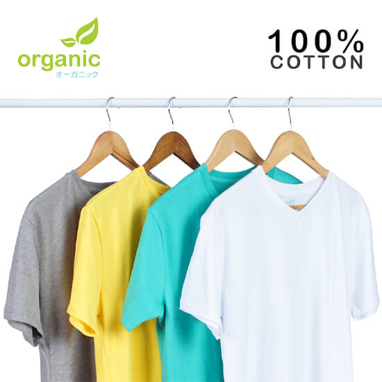 Organic Men VNeck Light Color T shirt