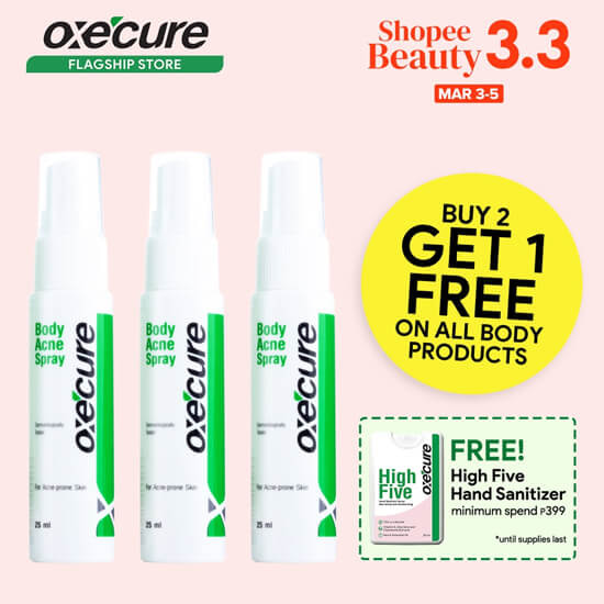 OXECURE Body Acne Spray 25ml (Bundle of 3)
