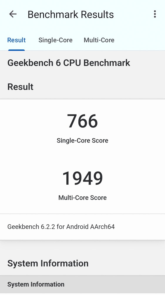 TECNO POVA 6 Pro 5G - Geekbench scores
