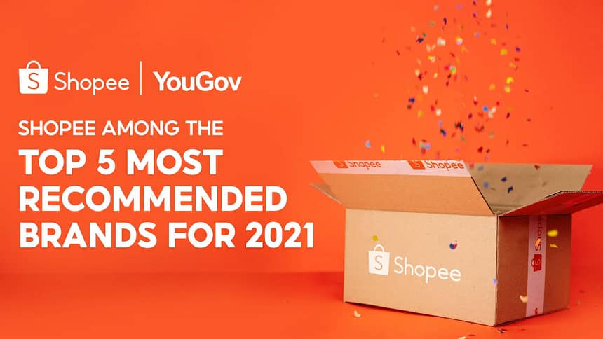 Shopee Rises Up the Ranks in YouGovs Most Recommended Brands for 2021