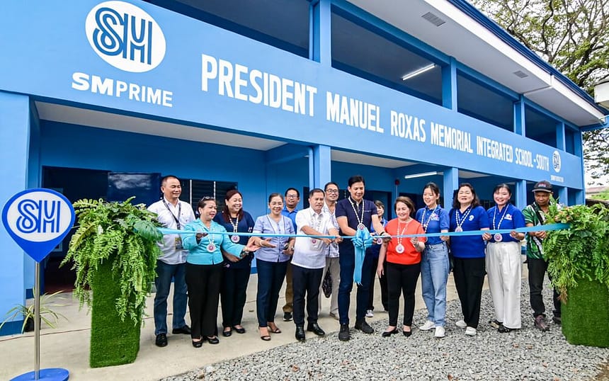 DepED and SM group representatives lead the official turn over ceremony of the new school building