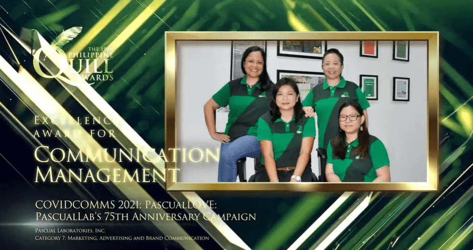 #PascualLove wins an Excellence Award from PH IABC Quill Awards